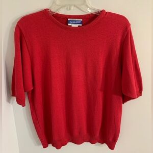 Pendleton red short sleeve cotton sweater